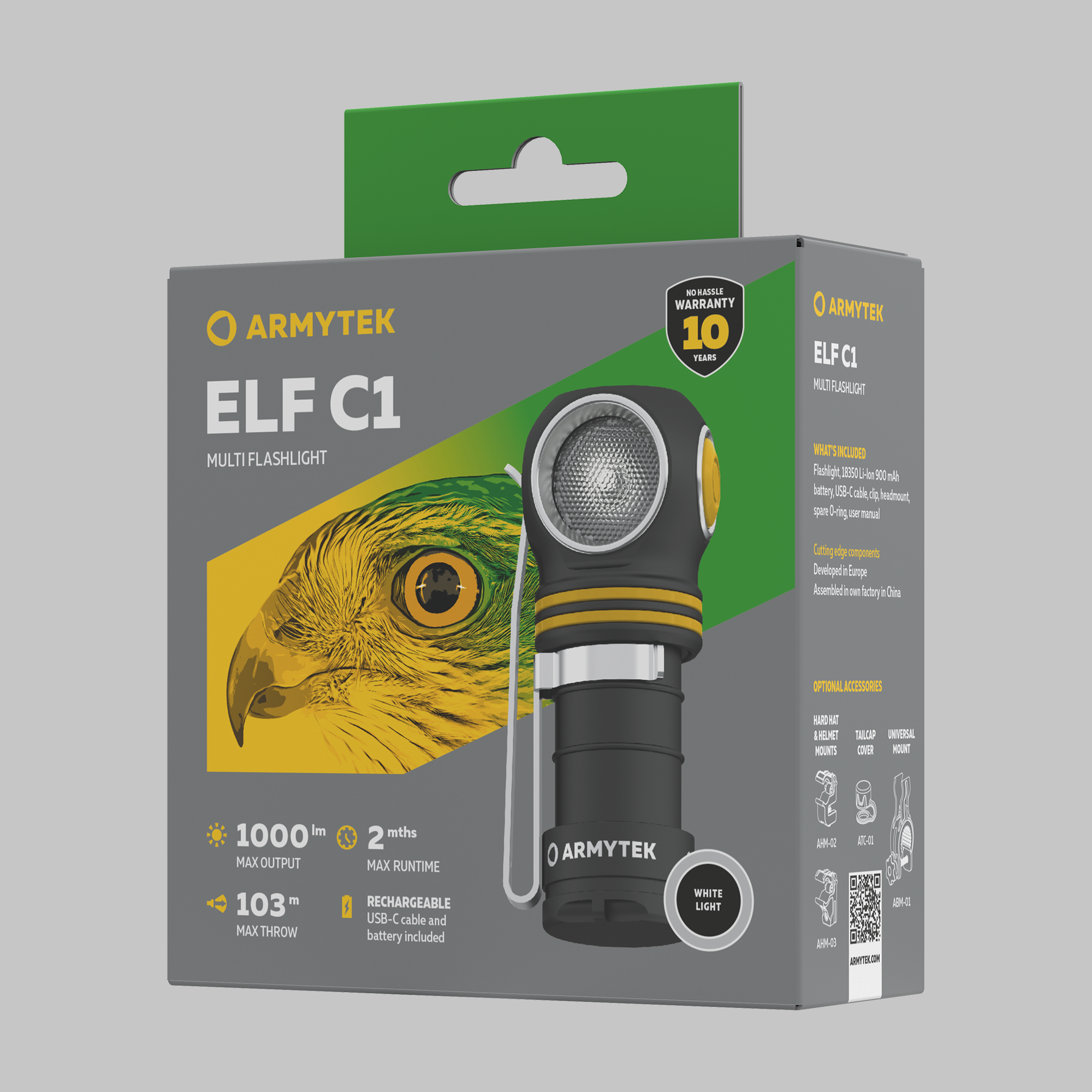 Armytek Elf C1 USB-C  White