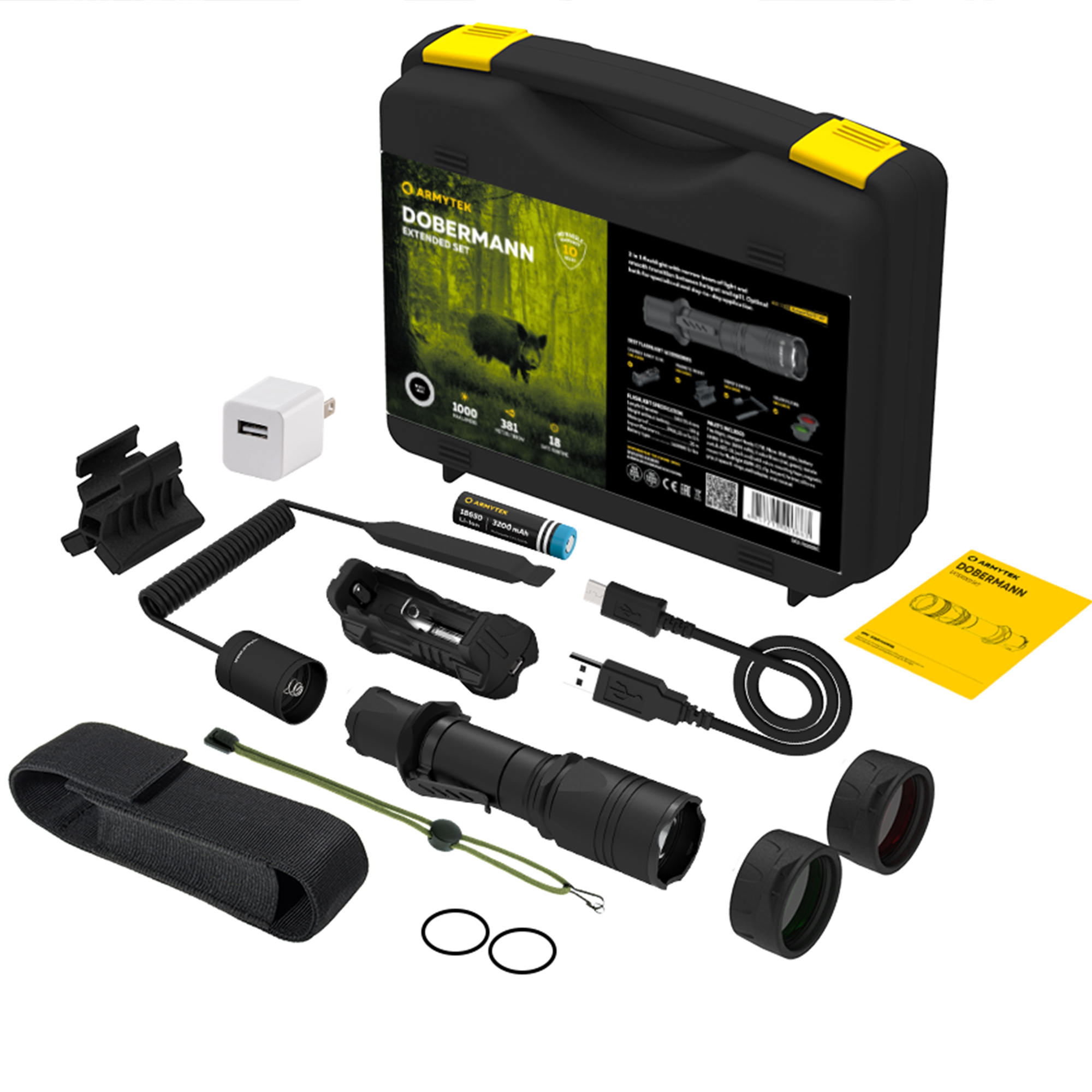 Armytek Dobermann Extended Set White