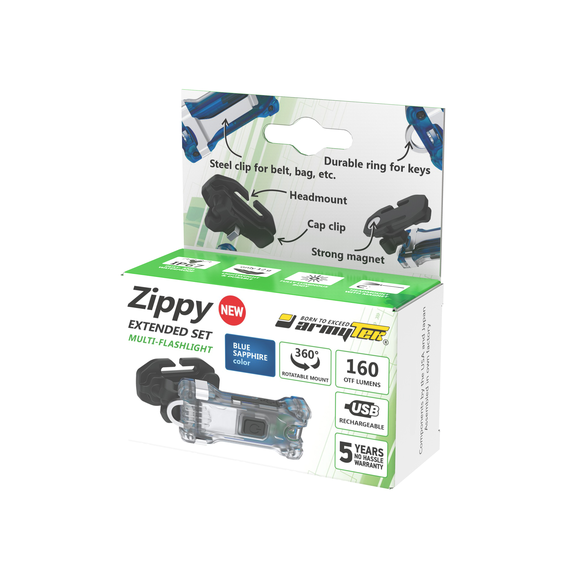 Armytek Zippy WR Extended Set Blue