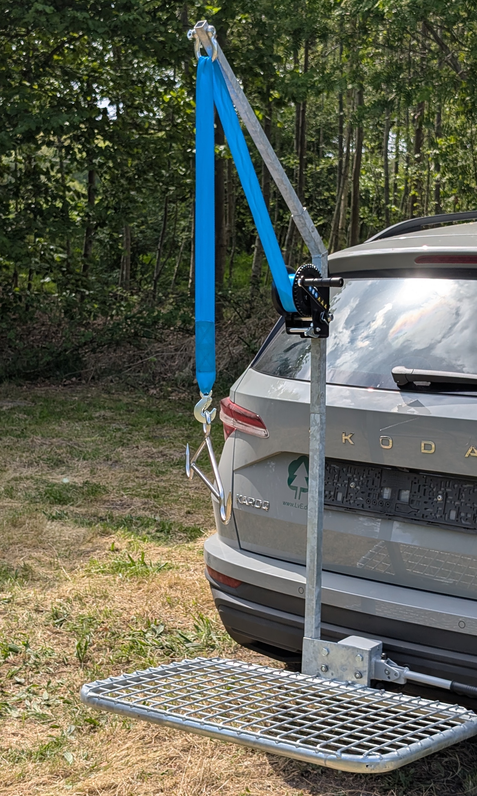 Streckenknecht Light Komplett-Set – Wildträger mit Aufbrechhilfe -Überläufer-