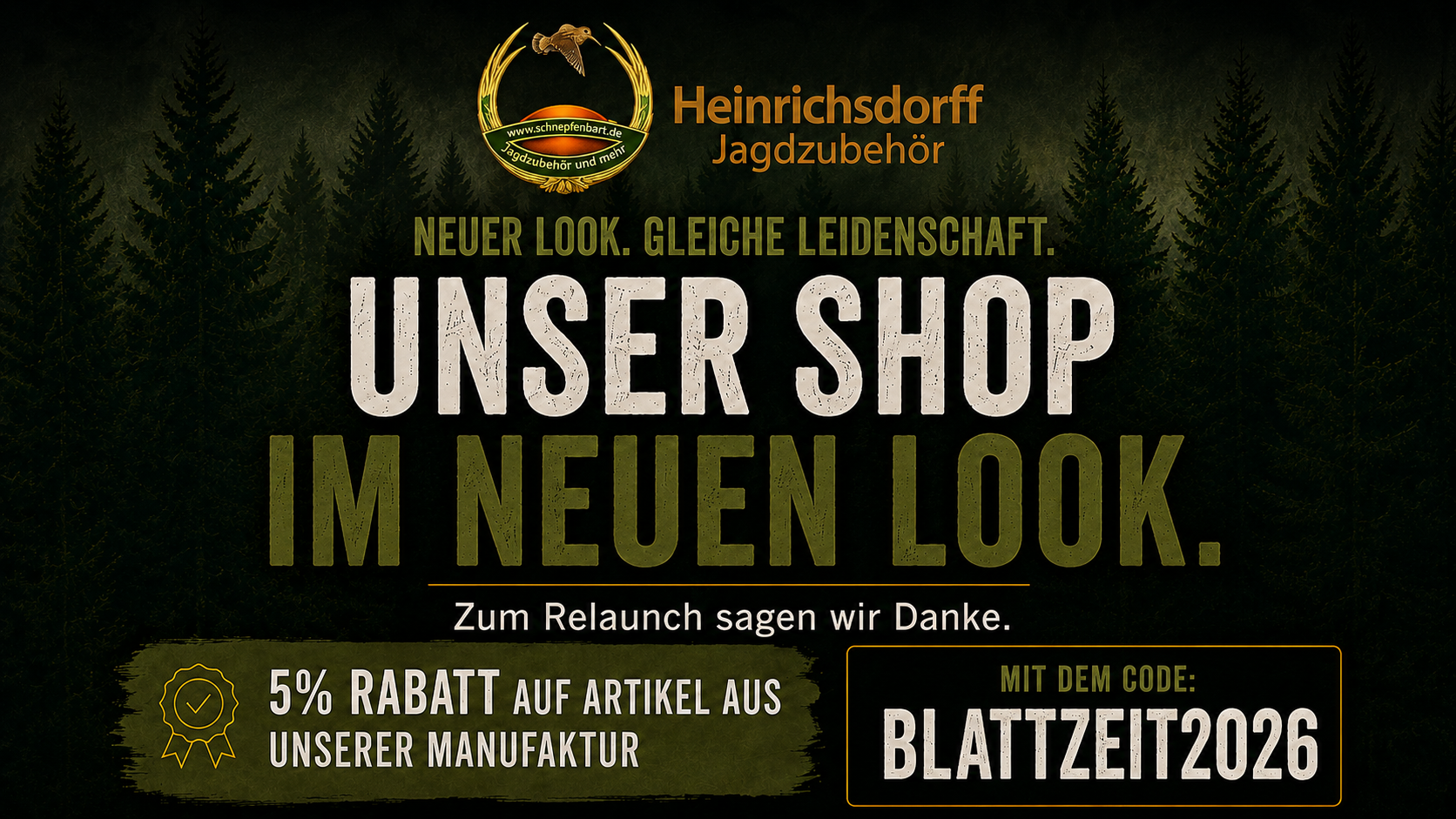 Unser Shop im neuen Look – 5 % Rabatt auf Artikel aus unserer Manufaktur