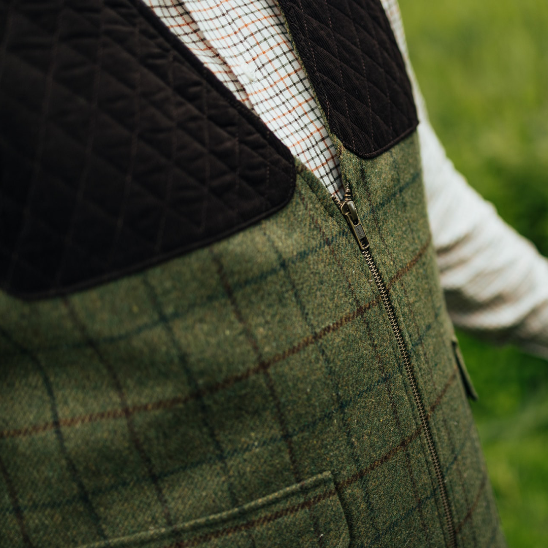 Swedteam Herren Jagd Weste 1919 Classic M Tweed Green 2XL