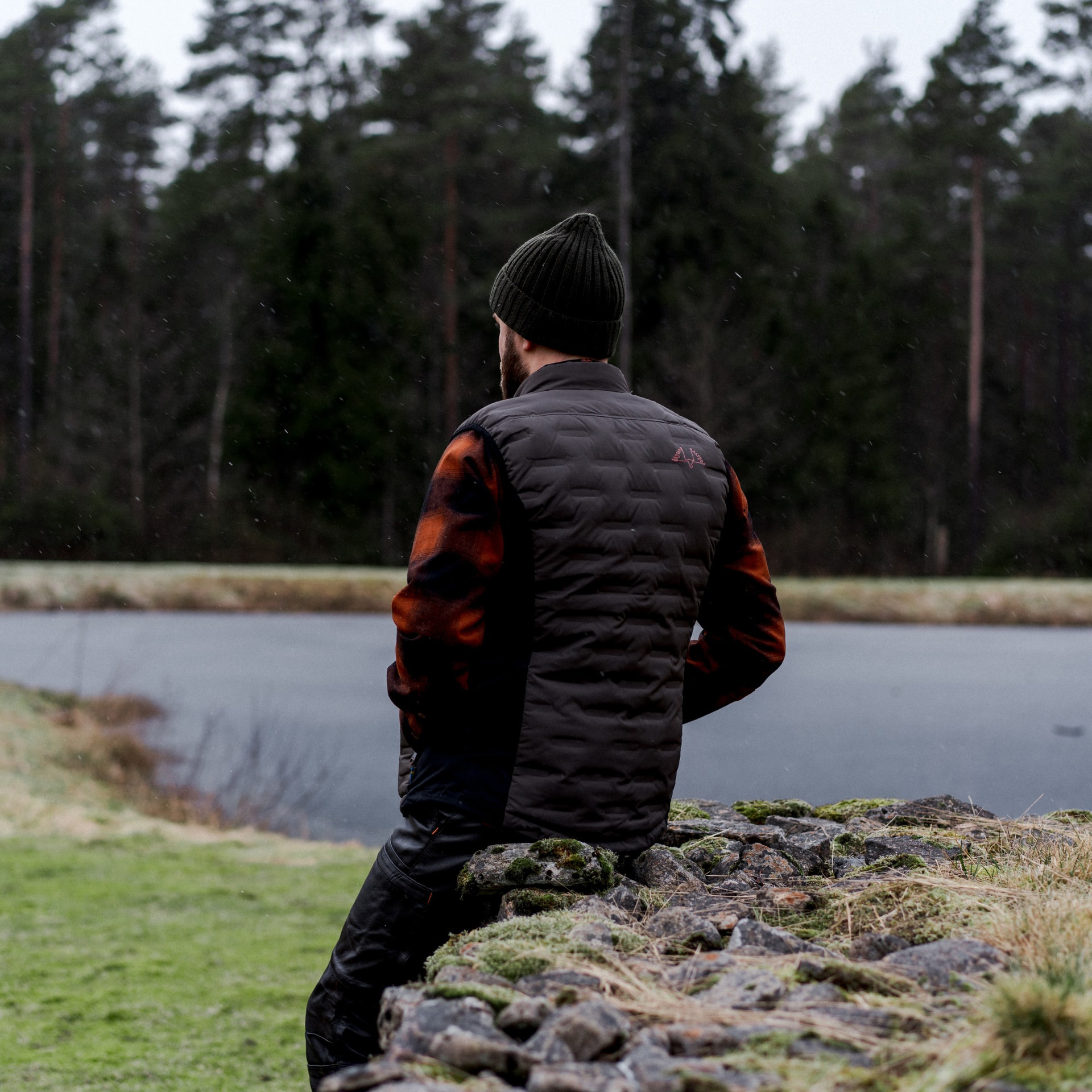 Swedteam Herren Hemd Lynx Wool Dark Orange 2XL