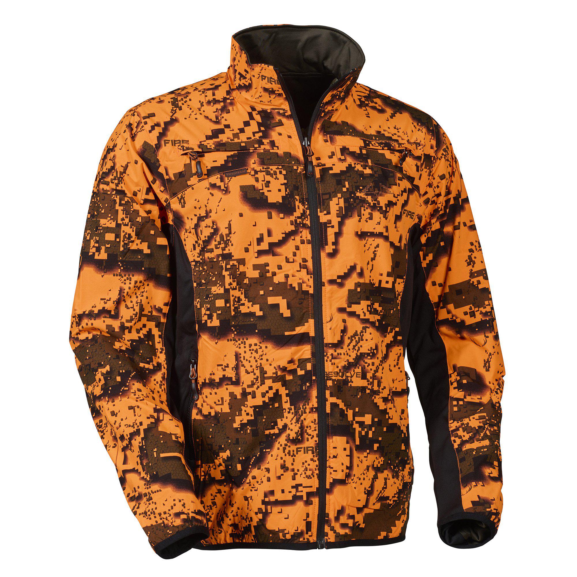 Swedteam Herren Jagdjacke Ridge Pro Reversible RE-ECO Desolve Fire 2XL