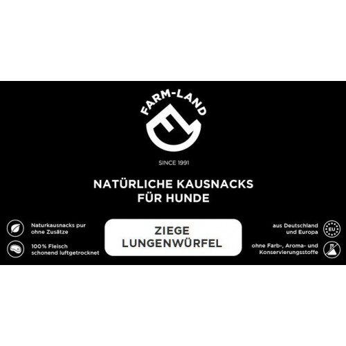 Farm-Land Hundesnack Ziegen-Lungenwürfel 100g