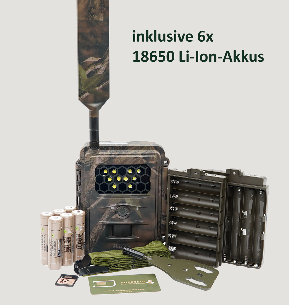 SEISSIGER Special-Cam LTE "Weißblitz" - SUPERSIM-Edition inkl. 18650 Akkus