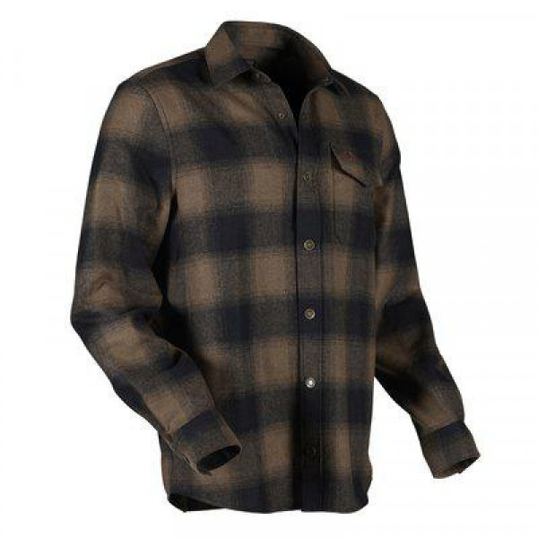 Swedteam Herren Hemd Lynx Wool Dark Sand