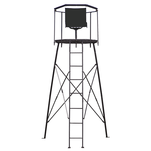 Freistehender Hochsitz mit Geländer