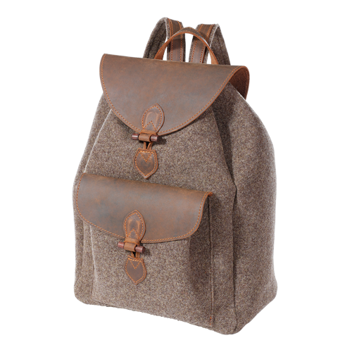 Lautloser Wanderrucksack aus Wollfilz